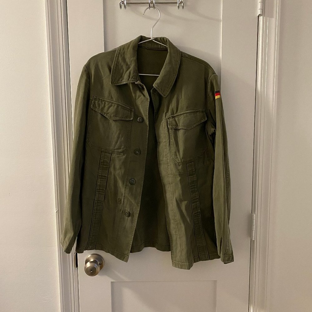 Vintage German Moleskin Field Shirt Jacket